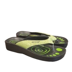 Aerosoft Women glitter flip flop Y2K sz 39 US 8